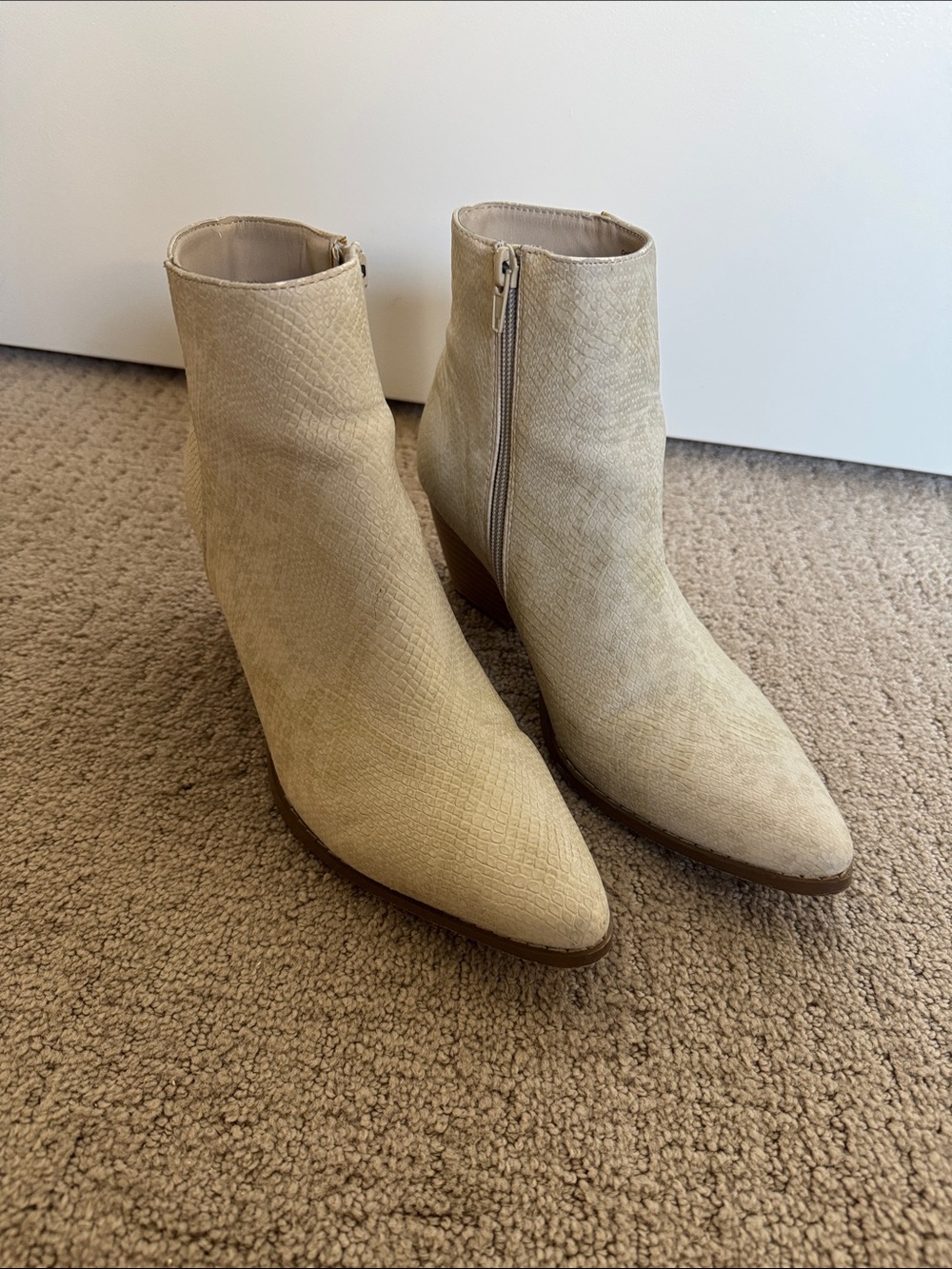 Coconuts by Matisse Beige Pointed Toe Ankle Booties